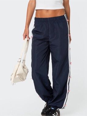 EDIKTED Bow Stripe Nylon Track Pants NWT | Viral Pinterest Style